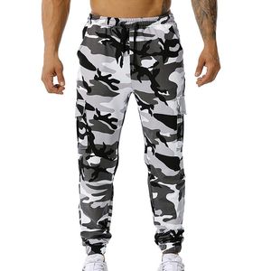 Pantalones de hombre Pantalones de chándal Casual Camuflaje Cintura media Elástico con bolsillo Jogging PantsHombres