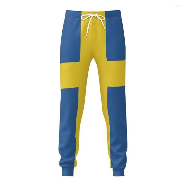 Pantalones de hombre Bandera de Suecia Pantalones de chándal para hombre con bolsillos Joggers para hombres Deportes Casual Sudor Cordón