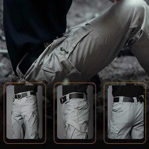 Pantalones para hombres pantalones de carga tácticos hombres impermeables al aire libre combate combate militares de camuflaje de camuflaje casual lti pantalones de bolsillo trabajo joggersl2312222