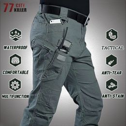 Pantalons pour hommes tactiques hommes grande taille 5XL SWAT Combat armée pantalon mâle multi-poches militaire étanche résistant à l'usure hommes Cargo Jogger 230206