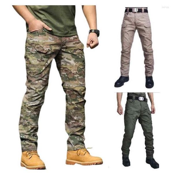 Pantalons pour hommes tactiques hommes Camouflage Cargo extérieur multi-poches pantalons décontractés