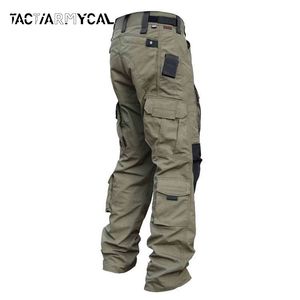 Pantalon homme tactique hommes multipoches extérieur Cargo militaire Combat pantalon résistant à l'usure randonnée travail mâle 230817