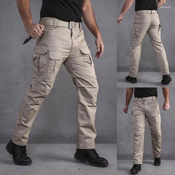 Pantalones tácticos para Hombre, Joggers de combate impermeables para Hombre, pantalones de trabajo elásticos de carga SWAT multibolsillos para Hombre, talla S-2XL