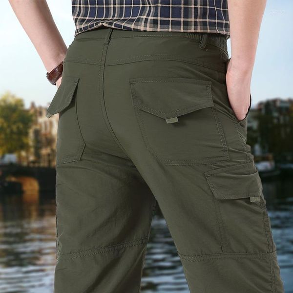 Pantalon homme tactique militaire étanche Cargo décontracté extensible multi-poches Trekking randonnée armée droite pantalon long