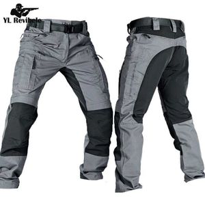Pantalon pour hommes pantalon tactique masculin à usure multi-poche en lâche militaire en plein air pantalon de moto