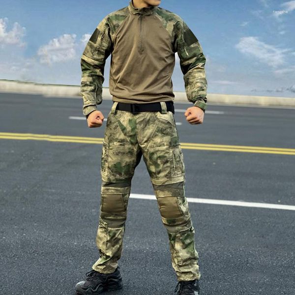 Pantalones para hombre, trajes tácticos para hombre, ejército militar, camuflaje, combate, uniforme ruso, impermeable, entrenamiento, ropa de caza, camisas UFPRO, conjunto SWAT