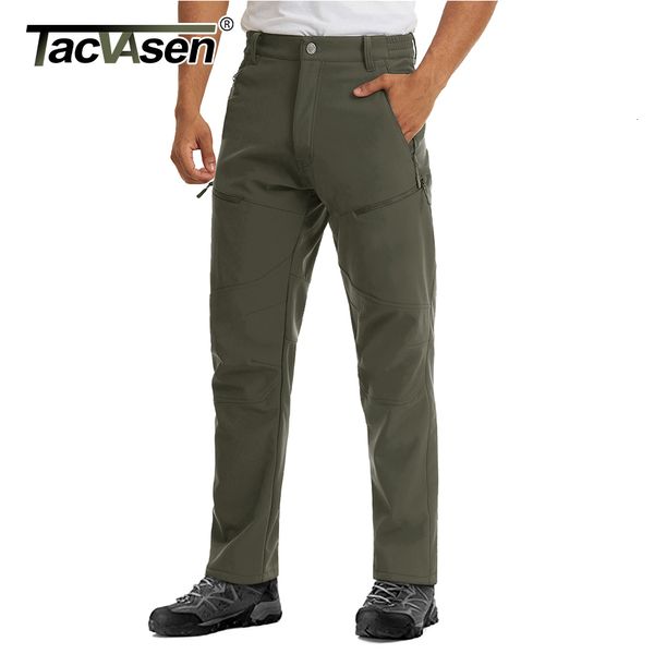 Pantalons pour hommes TACVASEN hiver tactique softshell militaire Task Force hommes laine chaude multi poche Cargo travail Task Force Rip stop randonnée pantalon de chasse 230407