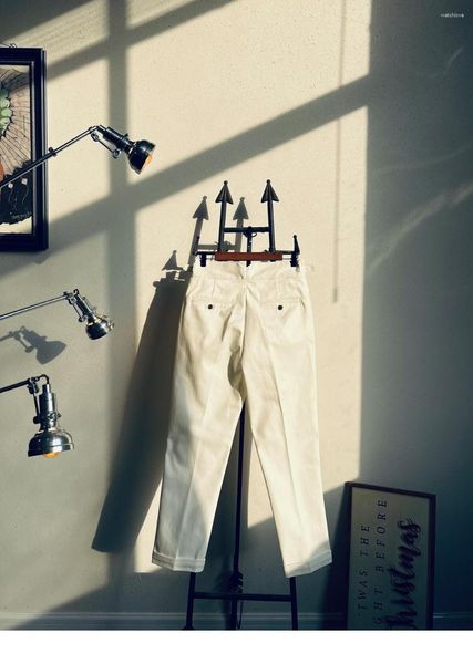 Pantalon masculin Tailor Brando 14oz Micro Taile Haut Hbt HBT Herringbone Match Contour Coton Travail
