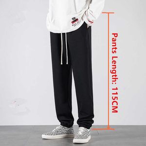 Herenbroeken Tall Men 190 cm extra lange joggingbroek katoen joggers 117 cm 4xl 3xl herfst winter fleece warme sportbroeken harem track broek z0225