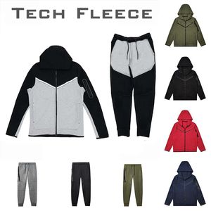 Herenbroeken Technische fleeces Full Zip dikke ontwerpersbroeken heren hoodies Sets Jassen pakken fitnesstraining Sport Space Cotton Joggers Running techfleeces