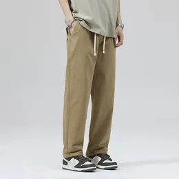 Pantalon masculin tfetters automne hommes décontractés baggy 2024 coton couleur colore japon