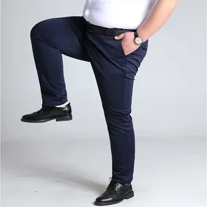 Pantalon masculin épais grand forme formel plus taille il seluar lalaki élastique hommes affaires décontractée pantalon flexible pantalon flexible