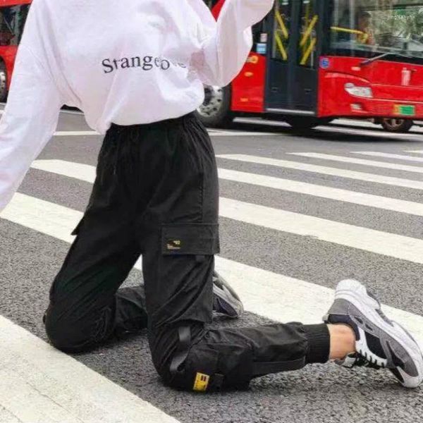 Pantalons pour hommes Style mince femmes taille élastique pantalons de survêtement Baggy Hip Hop pantalons de survêtement pour fille Streetwear