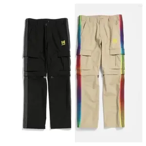 Pantalones para hombres Agujas de marea Mariposa AWDE Trabajo negro Alta calidad 1: 1 Suelto Casual para hombre para mujer jogging bolsillo cremallera pantalones