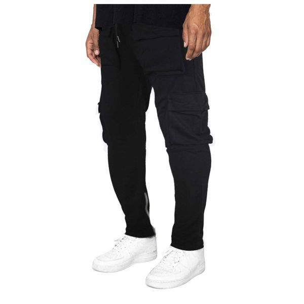 Pantalon pour hommes outillage double pantalon fonctionnel décontracté multi-poches coupe-vent jambe droite pantalon à glissière 4 8 G220929