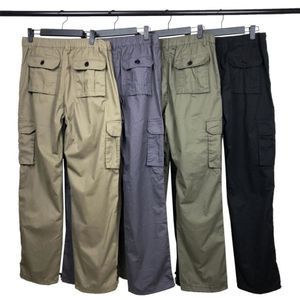 Pantalon masculin designers de qualité supérieure pantalon badge patchs lettres masculin femmes zipper pantte coton pantalon cargo décontracté street251d