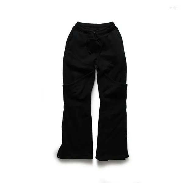 Pantalon pour hommes Version supérieure 1: 1 RRR123 Pantalon de survêtement de prière d'urgence Cargo Hommes Femmes Cordon Noir Zipper RRR-123 Vêtements Hippie