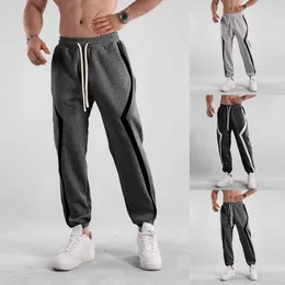 Pantalon masculin tendance décontractée pour les hommes automne et hiver sriped américain sports de grande taille pantalon pantalon 2024