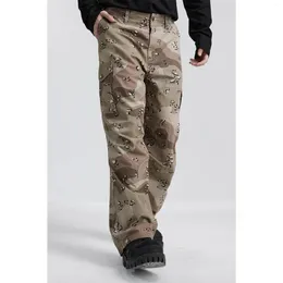 Calças masculinas Tendência Ruffian Bonito Japonês Streetwear 2024 High Street Guarda-chuva Queda Camuflagem Ampla Legged Workwear