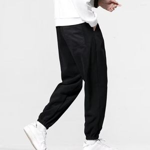 Pantalones de hombre de moda para hombre Casual Patchwork Color polar forrado pantalones térmicos Fitness hasta el tobillo resistente al frío