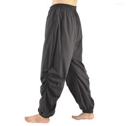 Pantalon homme pantalon Super doux taille élastique coupe ample absorbant la sueur coton lin hommes Baggy crayon pantalon décontracté