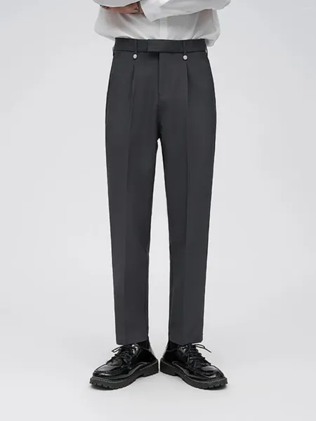 Pantalon masculin pantalon 2024 printemps été mince zipper zipper décontracté homme coréen colore confortable couleur solide beau a66