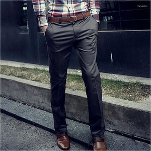Homme Pantalons Pantalons Chino Chino Poche Plaine Confort Respirable Business Quotidien Mode Simple Noir Kaki M-3XL