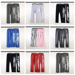 Pantalons pour hommes Pantalons de créateurs Pantalons Hellstar Streetwear Pantalons larges lavés et usés Pantalons évasés Pantalons longs décontractés