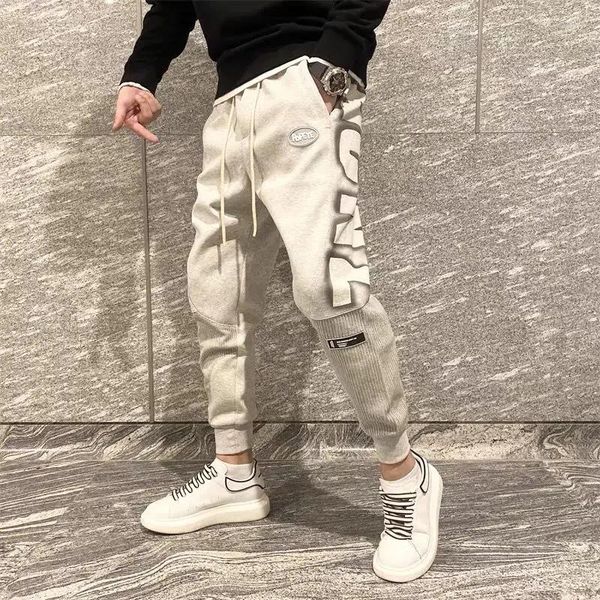 Pantalons pour hommes Pantalons Jogger Track Grey Print Man Sweat Athletic Sport Pantalons de survêtement Articles de mode Harajuku Y2K