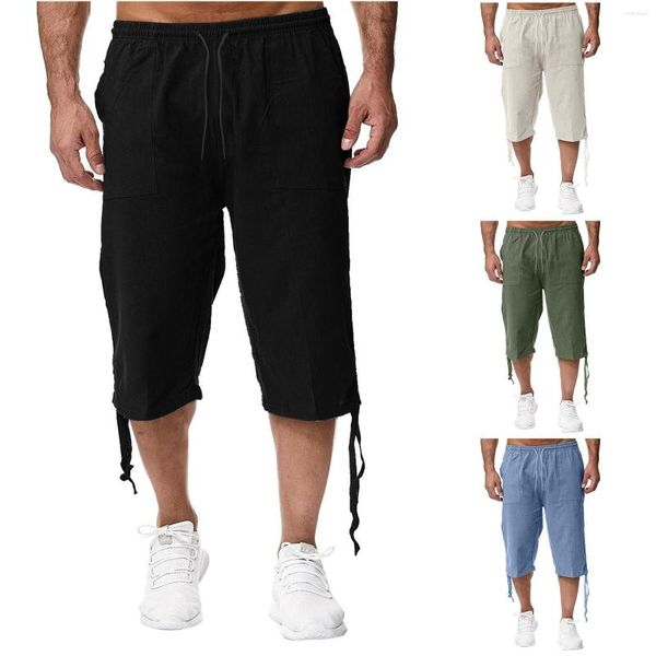 Pantalones de hombre Pantalones Summer Sling Cropped Sports Jogging Cotton