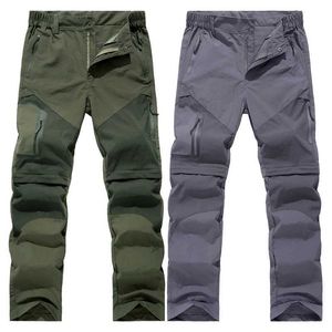 Pantalon masculin Trvlwego Mens Pantalon de randonnée en plein air peut être converti en shorts à zétre à fermeture légère à séchage rapide et à jogging Camping Tour Team J240507