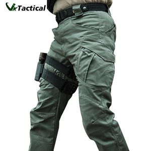 Pantalon masculin pantalon tactique militaire urbain masculin swat combat troupe soldat masque multipantes étanche et pantalon de fret décontracté durable 5xll2405