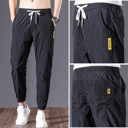 Herenbroek varsanol lente heren ademende joggers broek mode streetwear volledige lengte potlood nylon oversized 28-38men's drak22