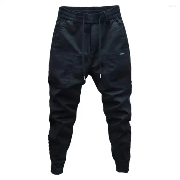 Pantalons pour hommes Pantalons décontractés pour hommes polyvalents Pantalons de survêtement en peluche épais avec taille élastique à la cheville à la cheville Design Streetwear pour long