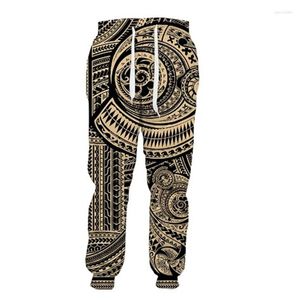 Herenbroek viking tattoo polynesische stijl zweet 3D print broek mannen vrouwen Harajuku streetwear casual pant drop