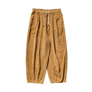 Pantalons pour hommes Vintage velours côtelé Harlan décontracté ample longue longueur au sol pantalon poche ajustement extérieur vêtements masculins