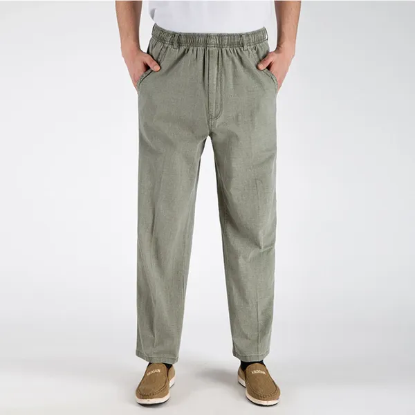 Pantalon masculin jeans vintage business de mode décontracté long mâle élastique haute taille pantalon formel droit en liberté plus taille