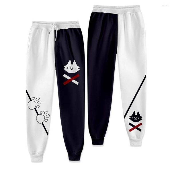 Pantalones de hombre VTuber Ookami Mio 3D estampado Sweat Joggers pantalones hombres/mujeres ropa moda Harajuku pantalones de chándal