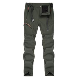 Pantalon pour hommes Chaud pour hommes Doublure en polaire élastique Randonnée 5XL Trekking Camping Voyage Pantalon d'escalade en plein air épais imperméable 230906