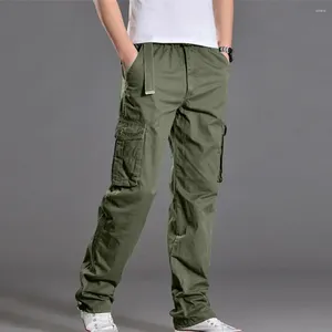 Pantalon homme chaud droit surdimensionné vêtements gris uni polyvalent vêtements de travail noir Joggers coton pantalon décontracté Cargo