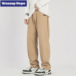 Pantalons pour hommes Wassup Tuyau Casual Hommes au printemps et à l'automne Tube droit Lâche Style américain High Street pour les femmes Mode chinoise