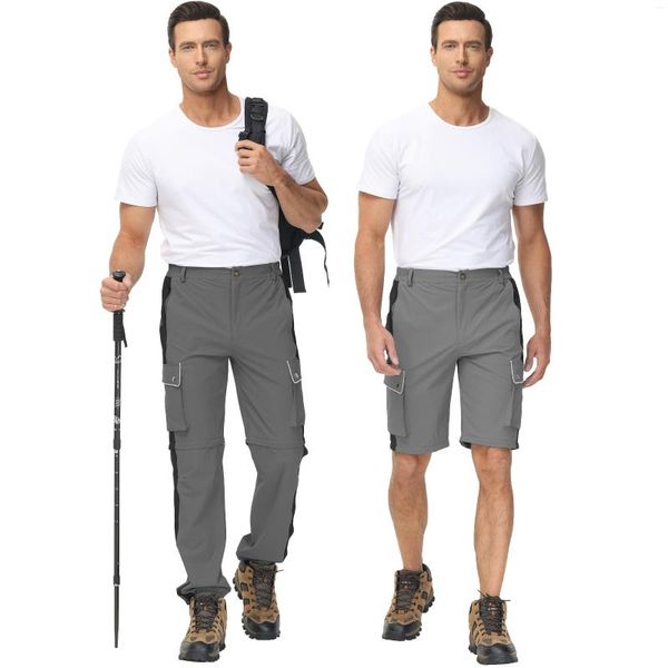 Pantalones para hombres Resistente al agua Ripstop Cargo Hombres Convertible Senderismo Zip Off Desmontable Ligero Secado rápido al aire libre