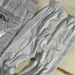 Pantalons pour hommes Aiguilles à rayures blanches Pantalons de survêtement Hommes Femmes 1 1 Papillon brodé de haute qualité Aiguilles AWGE Pantalon de survêtement T221206