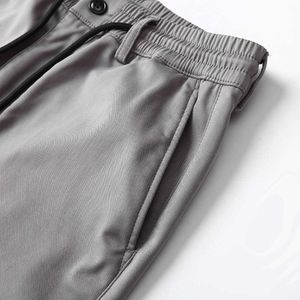 Pantalon de cheville décontracté pour hommes, doublé de polaire, hiver, Q231207