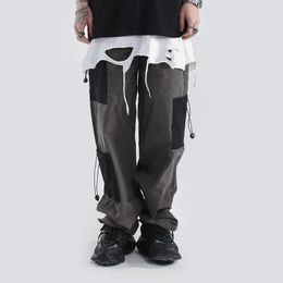 Herenbroek brede poot grote zak lading broek mannen Japanse streetwear mode losse casual stad jongens meisjes mannelijke vrouwen broeken couplemen's