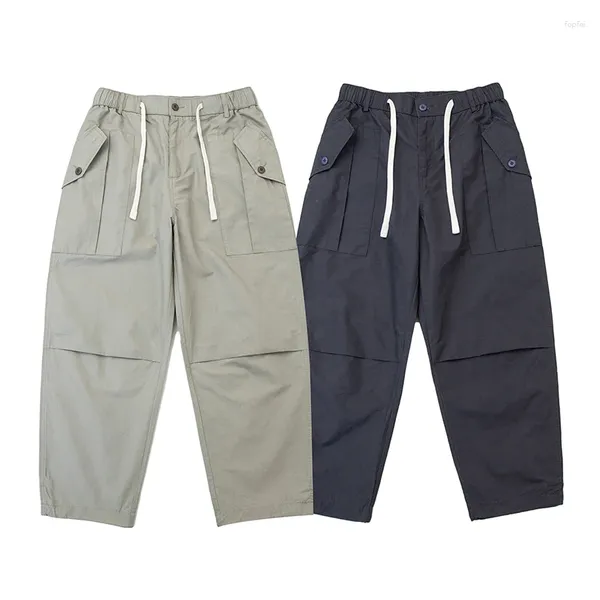 Pantalons pour hommes Cargo à jambes larges Hommes Japon Coréen Streetwear Mode Lâche Casual Vintage Baggy Cityboy Harem Pantalons Femmes