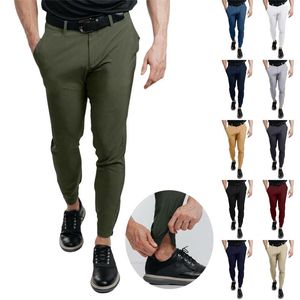 Pantalones de hombre anchos, delgados, ajustados, casuales, transpirables, para hombres con cintura elástica, tecnología de casa al aire libre