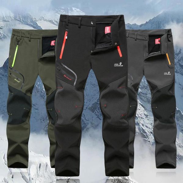 Pantalon masculin à travers le vent de camping extérieur randonnée hommes chauds hommes décontractés de jogger épais motard coulant homme pantalon y2k vêtements de gym de gym pantalones