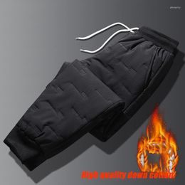 Pantalons pour hommes hiver arrivée pantalon mâle chaud épaissir pantalon décontracté taille élastique hommes vers le bas coton pantalons de survêtement hommes taille M-5XL