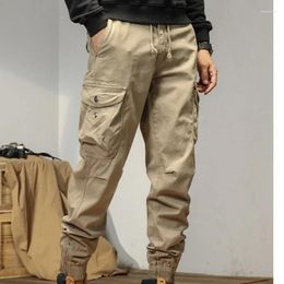 Pantalon masculin cargo de cargaison Velvet à crampons droits épaissis Keep Warm Soft Cotton Retro Street Pants J98099